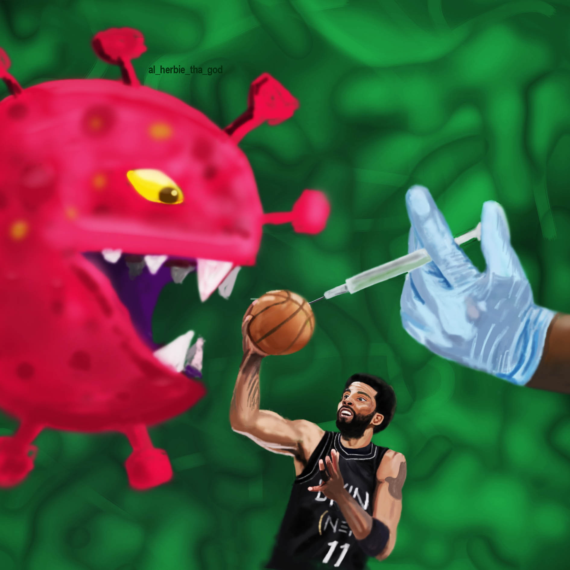 illustration of Kyrie Irving